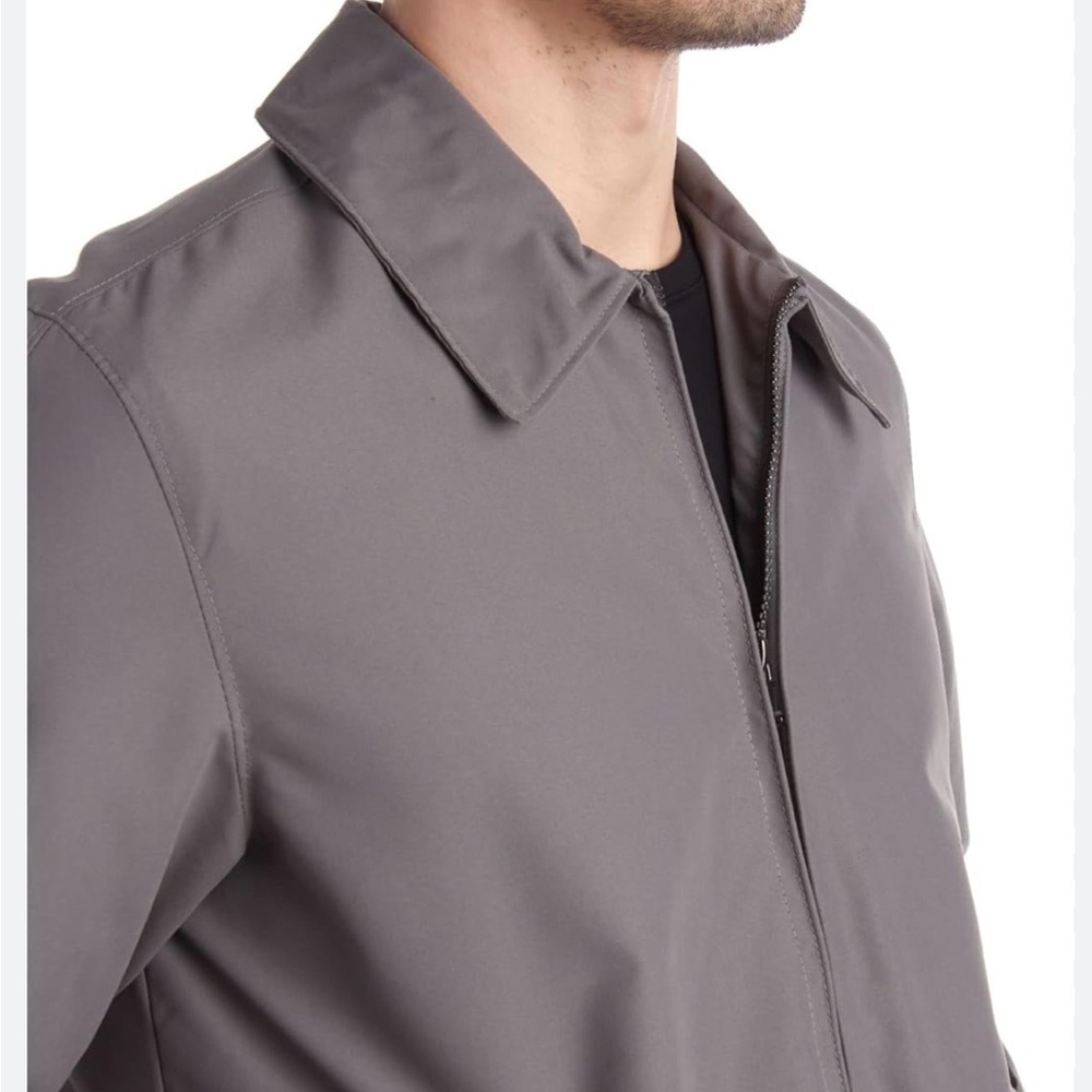 Perry Ellis Black Jacket with Brown Label